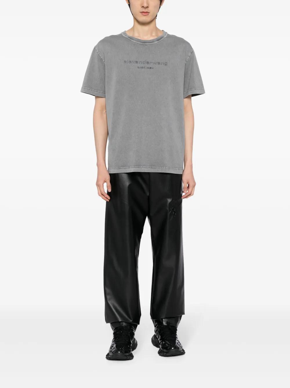 logo-embossed cotton T-shirt Product Image