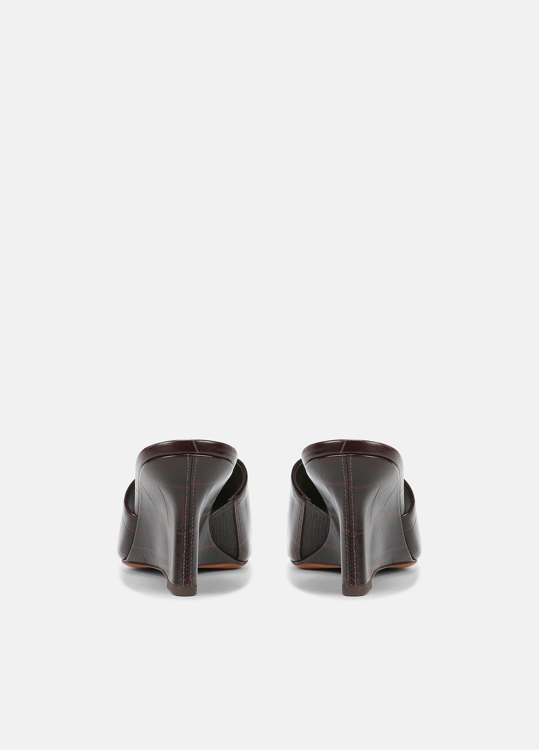Pia Leather Wedge Sandal Product Image