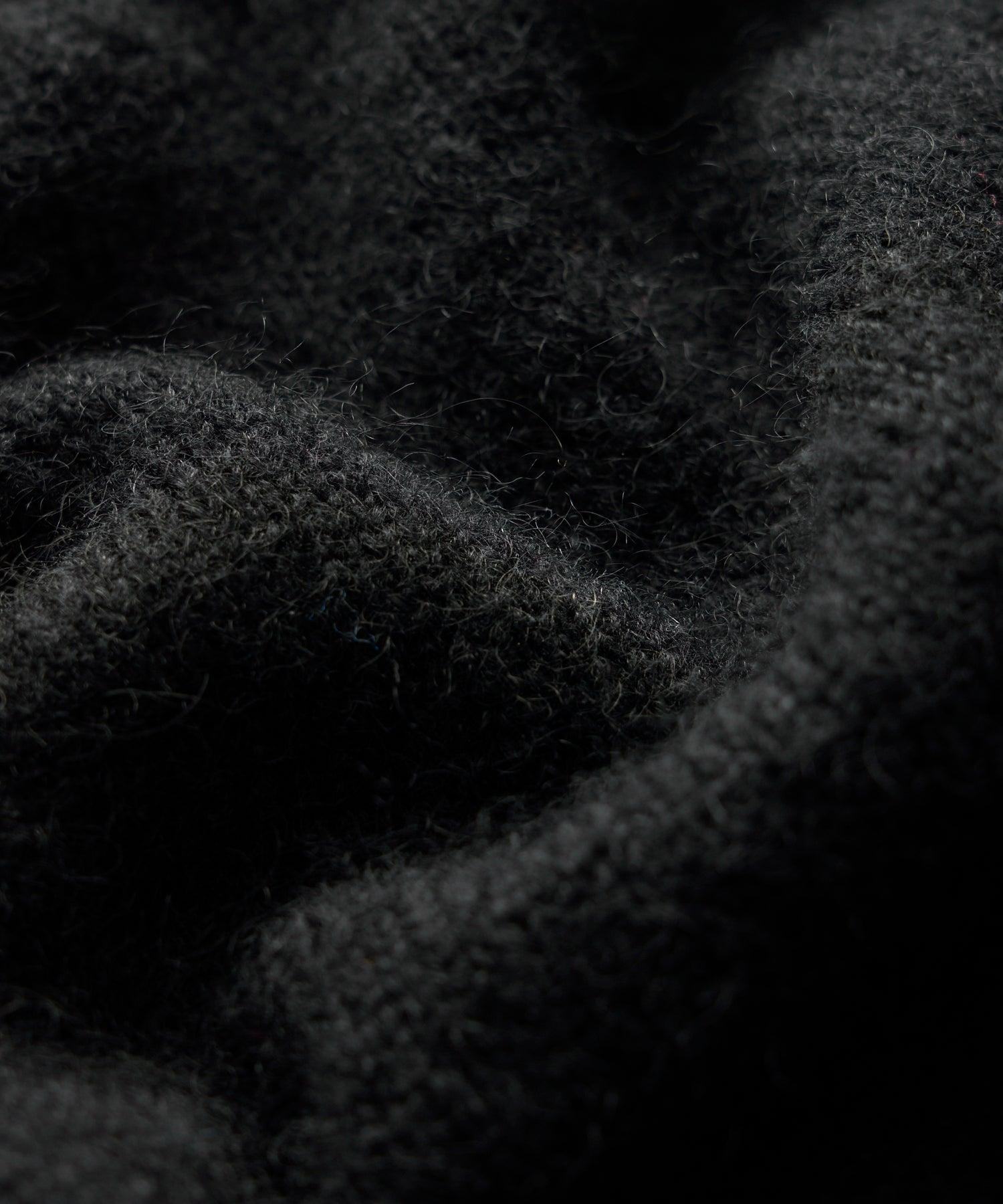 Brushed Mohair Crewneck Sweater in Black Product Image
