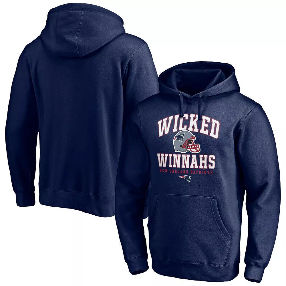 Men's Fanatics Branded Navy New England Patriots Hometown Collection Wicked Winnahs Pullover Hoodie, Size: 2XL, Blue Product Image