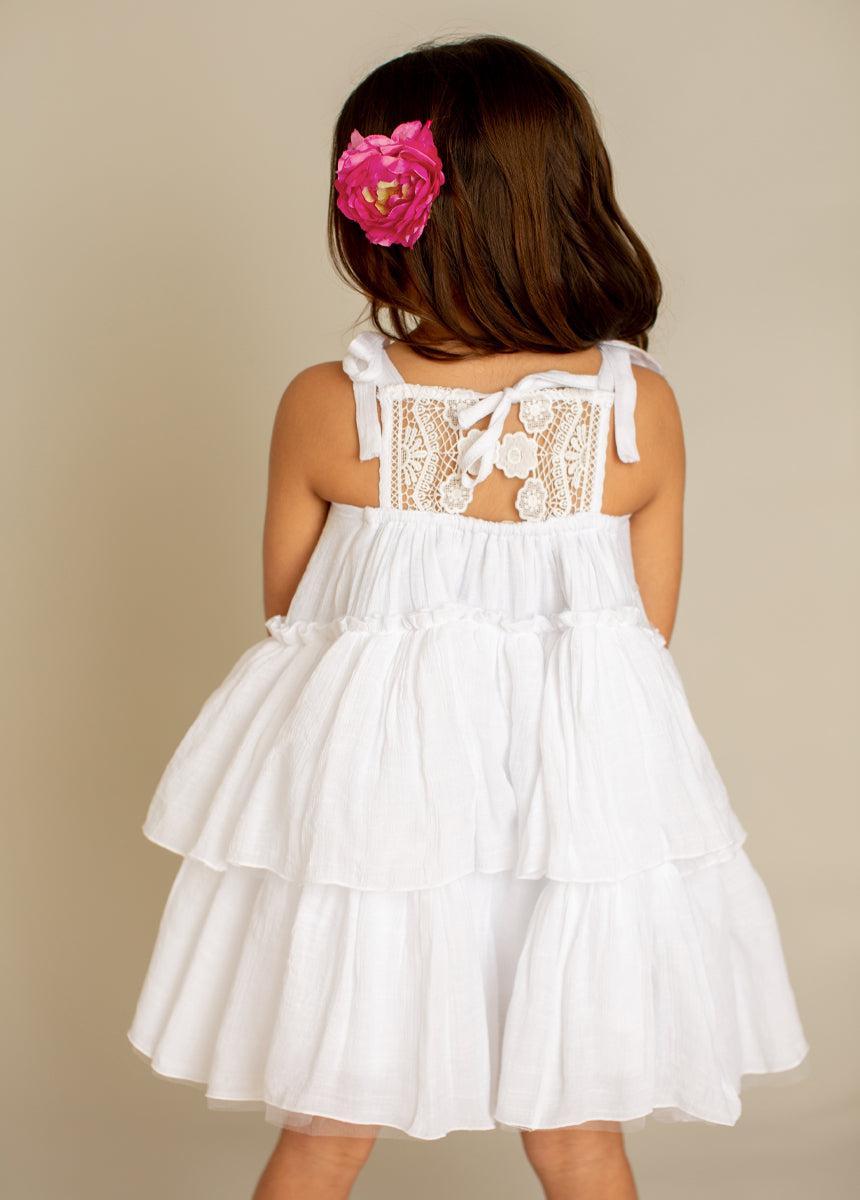 Banyu Dress in White Girls Product Image