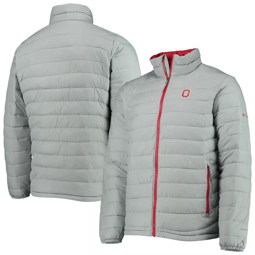 Men's Columbia Gray Ohio State Buckeyes Powder Lite Omni-Heat Reflective Full-Zip Jacket, Size: 2XL, Grey Product Image