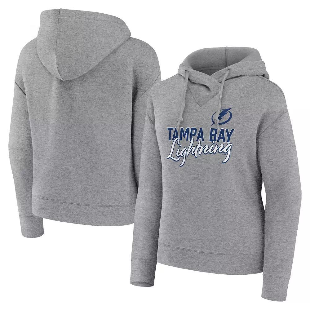 Women's Fanatics Branded Heather Gray St. Louis Blues Script Favorite Pullover Hoodie, Size: Medium, Grey Product Image
