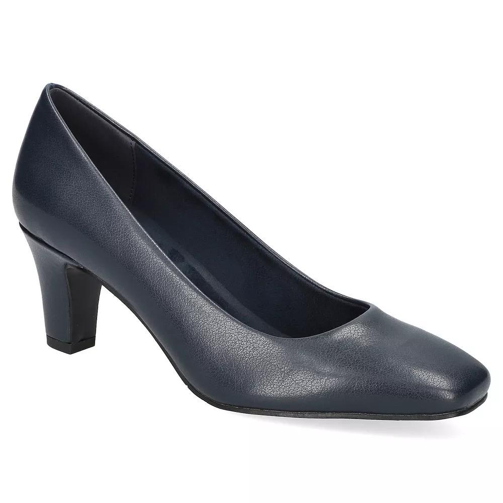 Easy Street Poet Women's Square Toe Pumps, Size: 10 Wide, Blue Product Image