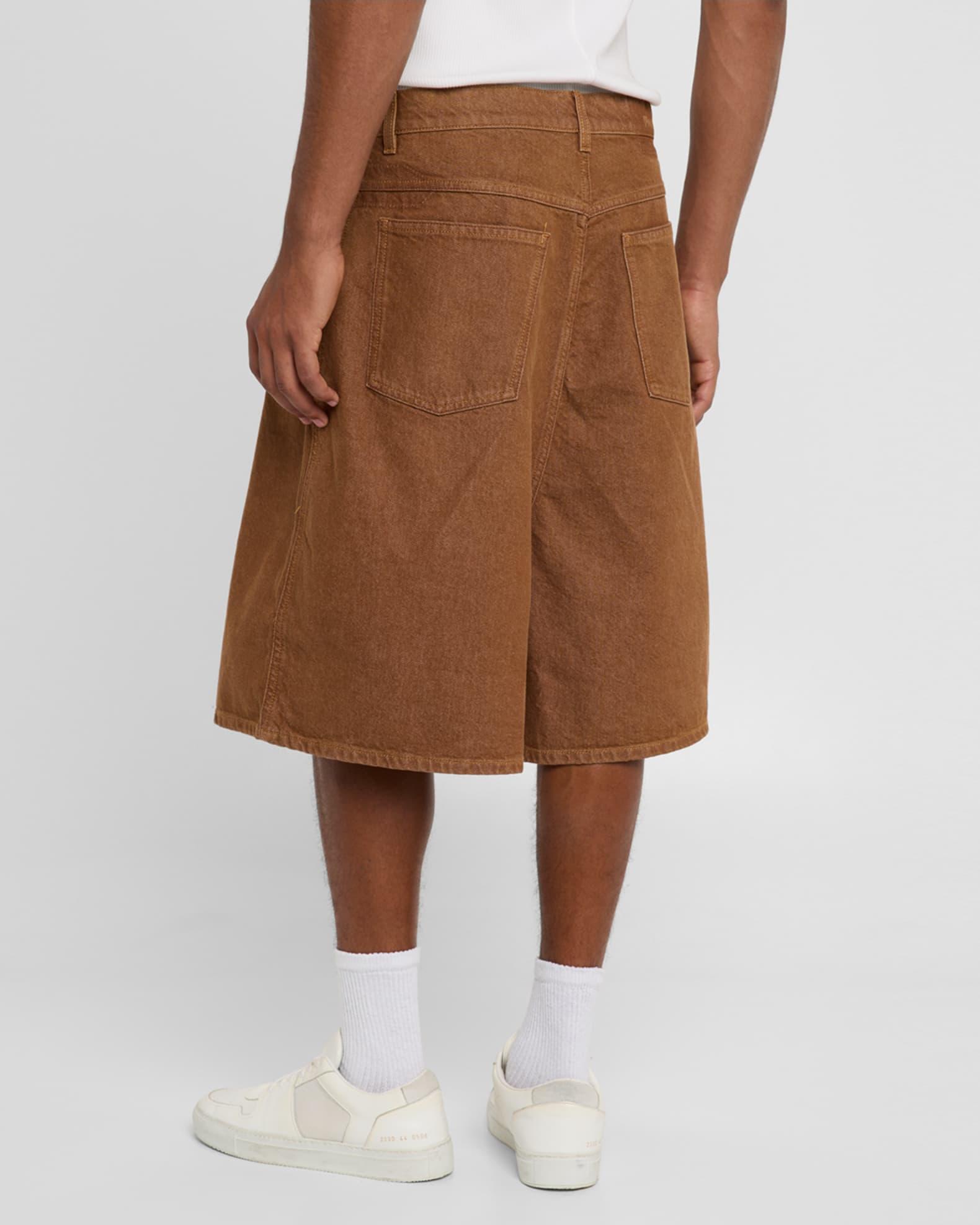 Men's Aged Denim Oversized Shorts Product Image