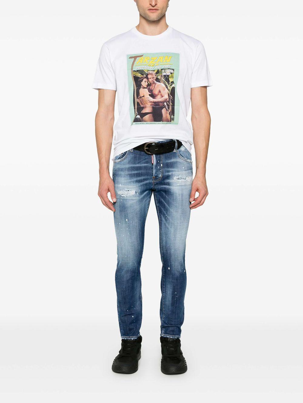 Skater distressed skinny jeans Product Image