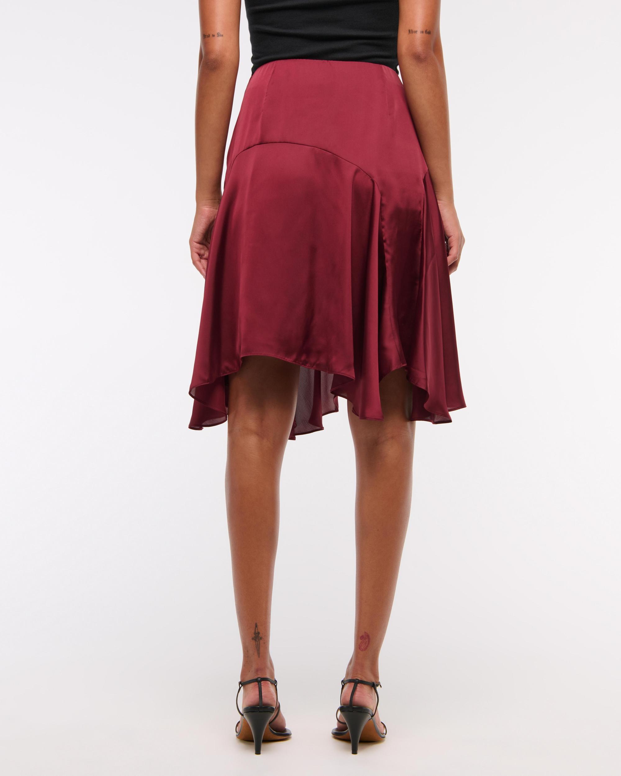 Satin Midi Skirt Product Image