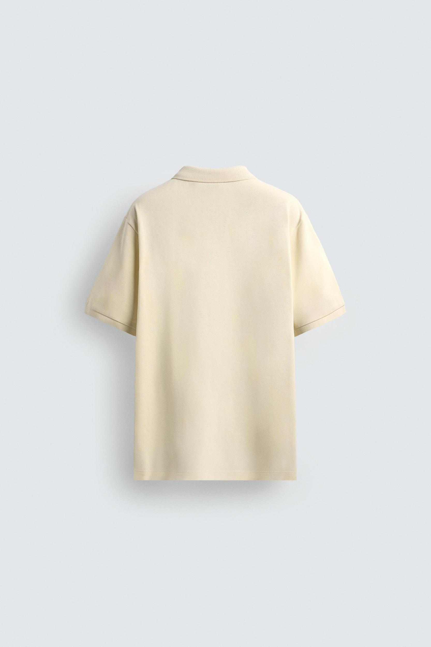 WASHED PIQUÉ TEXTURED POLO SHIRT Product Image