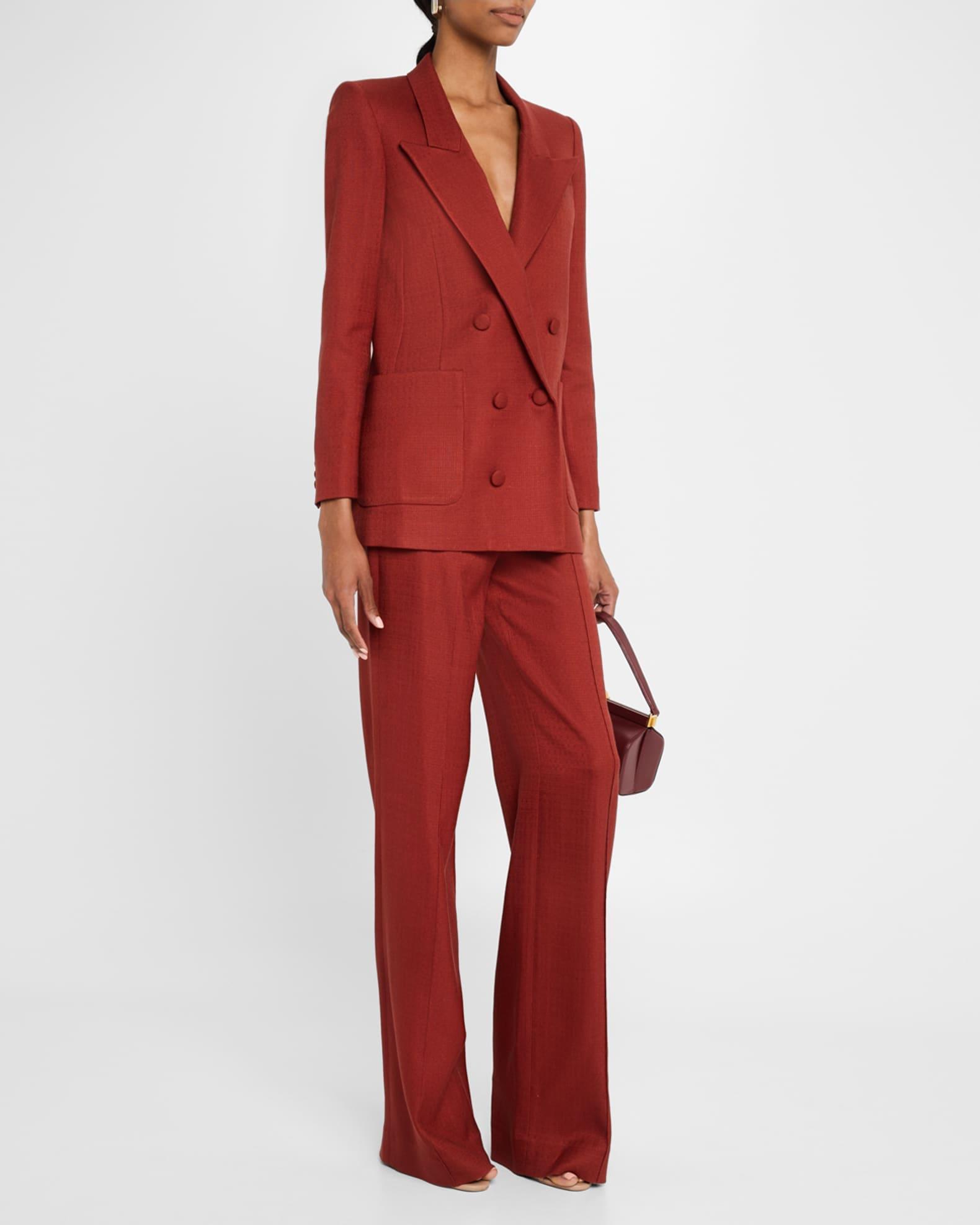 Riva Double-Breasted Stretch Canvas Jacket Product Image