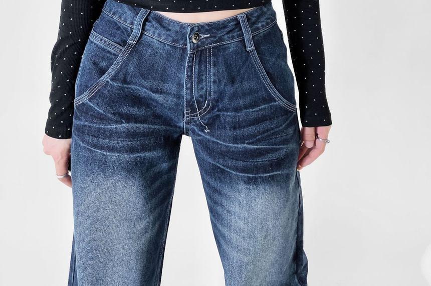 Long-Sleeve Off-Shoulder Plain Cropped T-Shirt Product Image