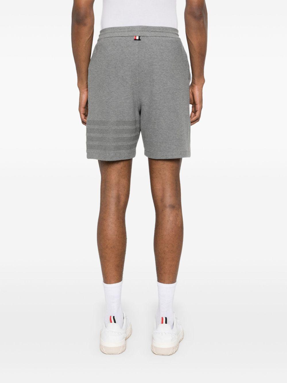 4-Bar stripe cotton shorts Product Image