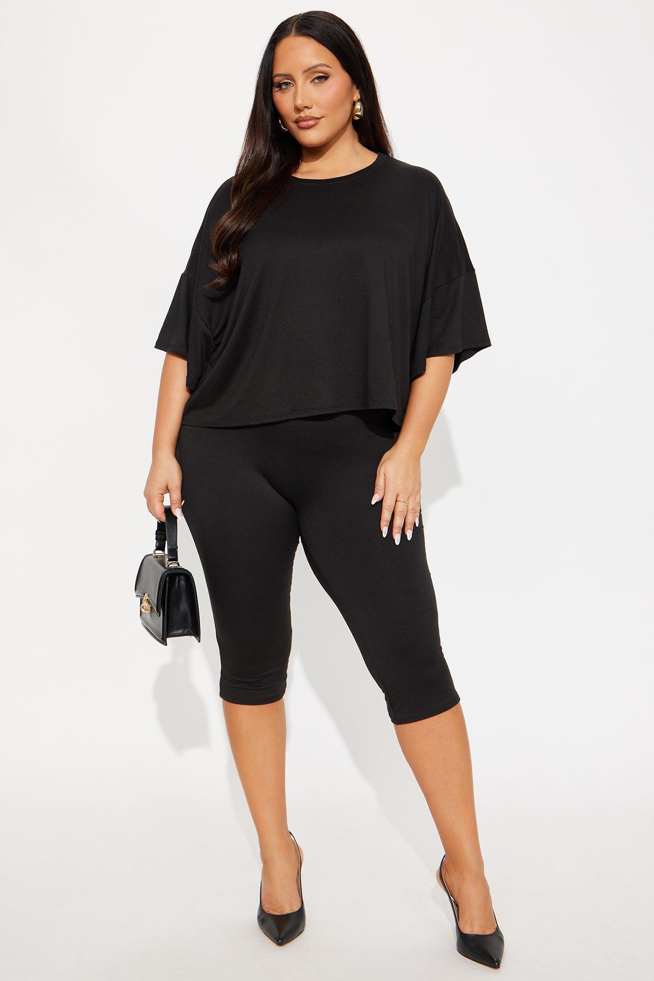Morning Classes Capri Set - Black Product Image