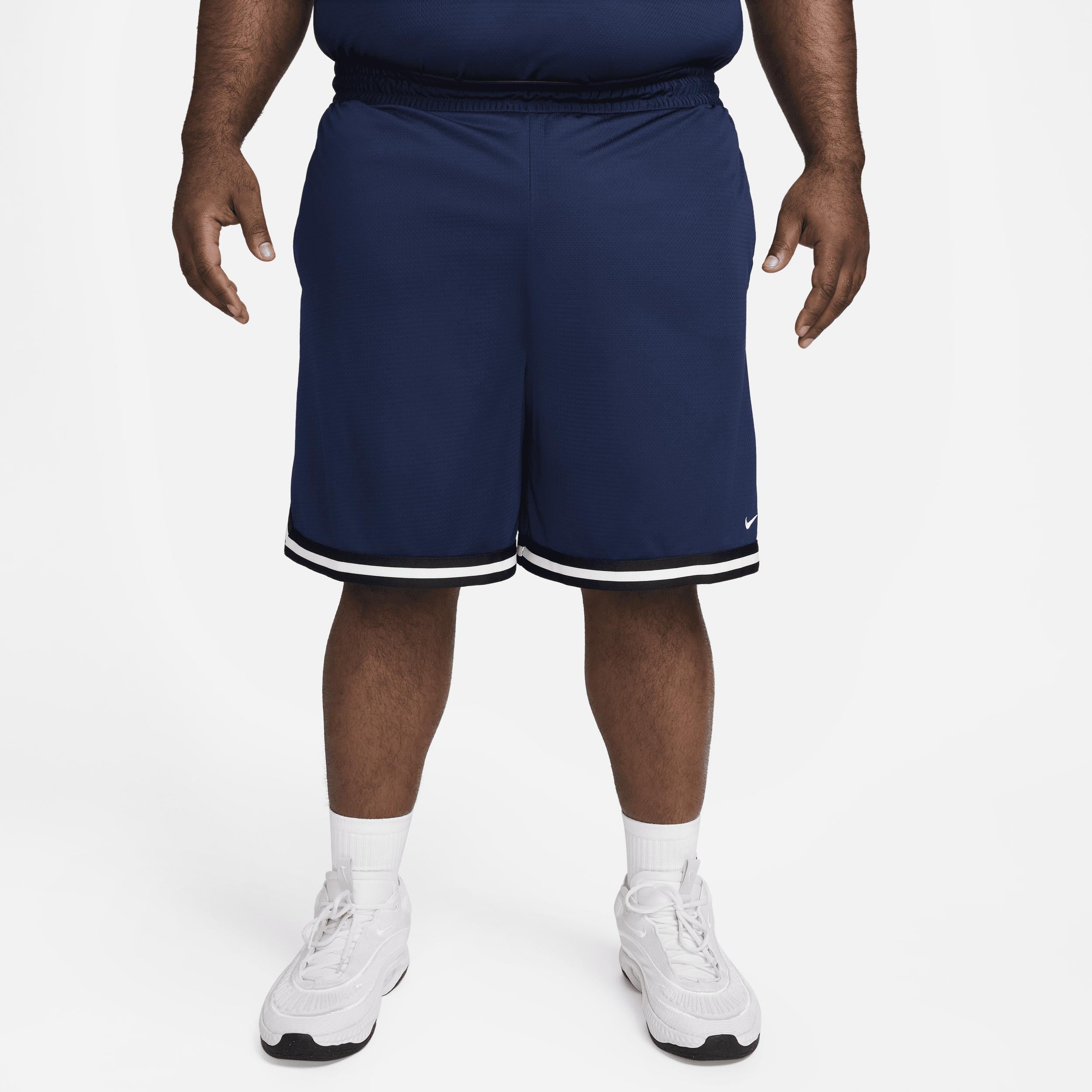 Nike Men's DNA Dri-FIT 8" Basketball Shorts in Blue/Midnight Navy Size Small 100% Polyester/Knit/Fiber Product Image