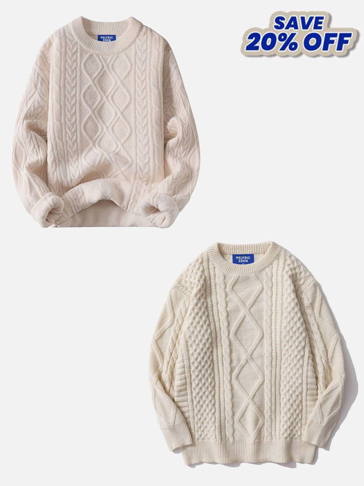 Aelfric Eden Retro 90s Cable-Knit Sweater Product Image