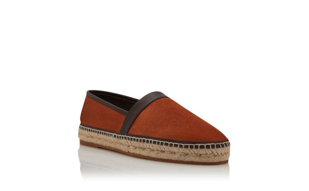 NERANO Orange Calf Suede Espadrilles Product Image