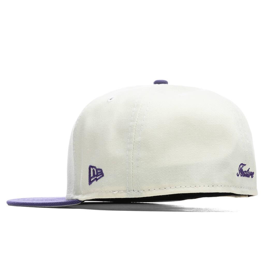 Feature x New Era OE Fitted Cap - Off-White/New Orchid Male Product Image