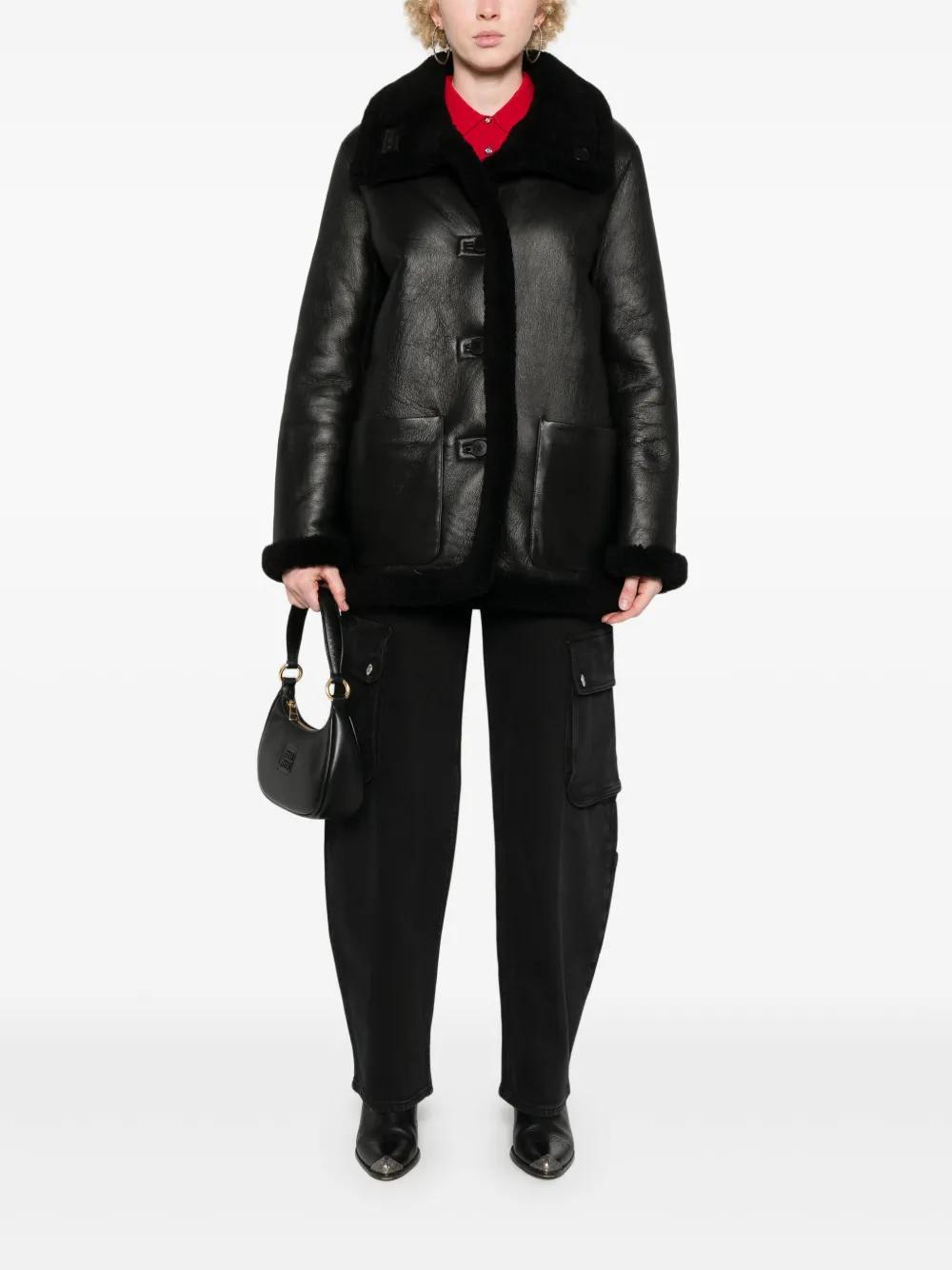 reversible leather coat Product Image