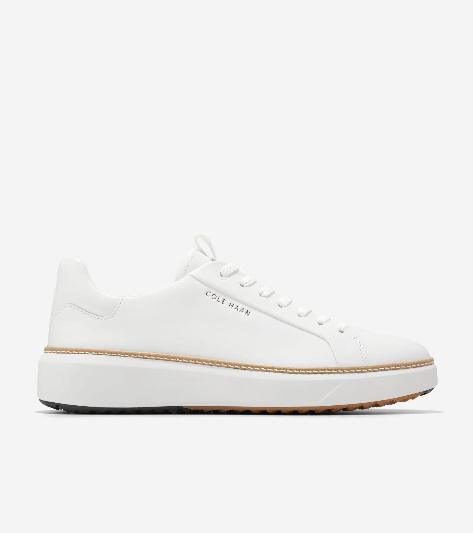 Cole Haan Mens GrandPr Topspin Waterproof Golf Shoes - White Size 9 Product Image