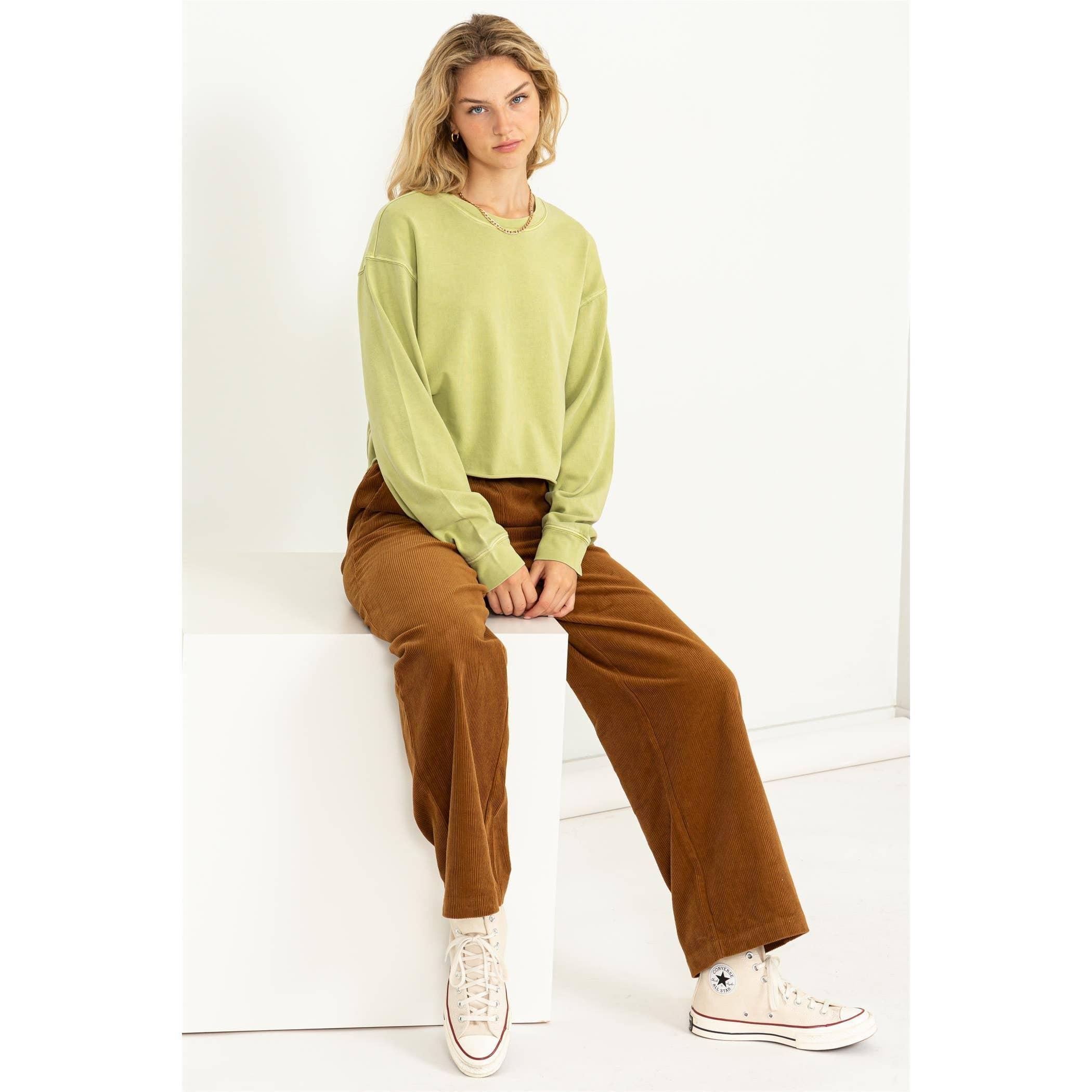 Pale Olive Sweatshirt Product Image