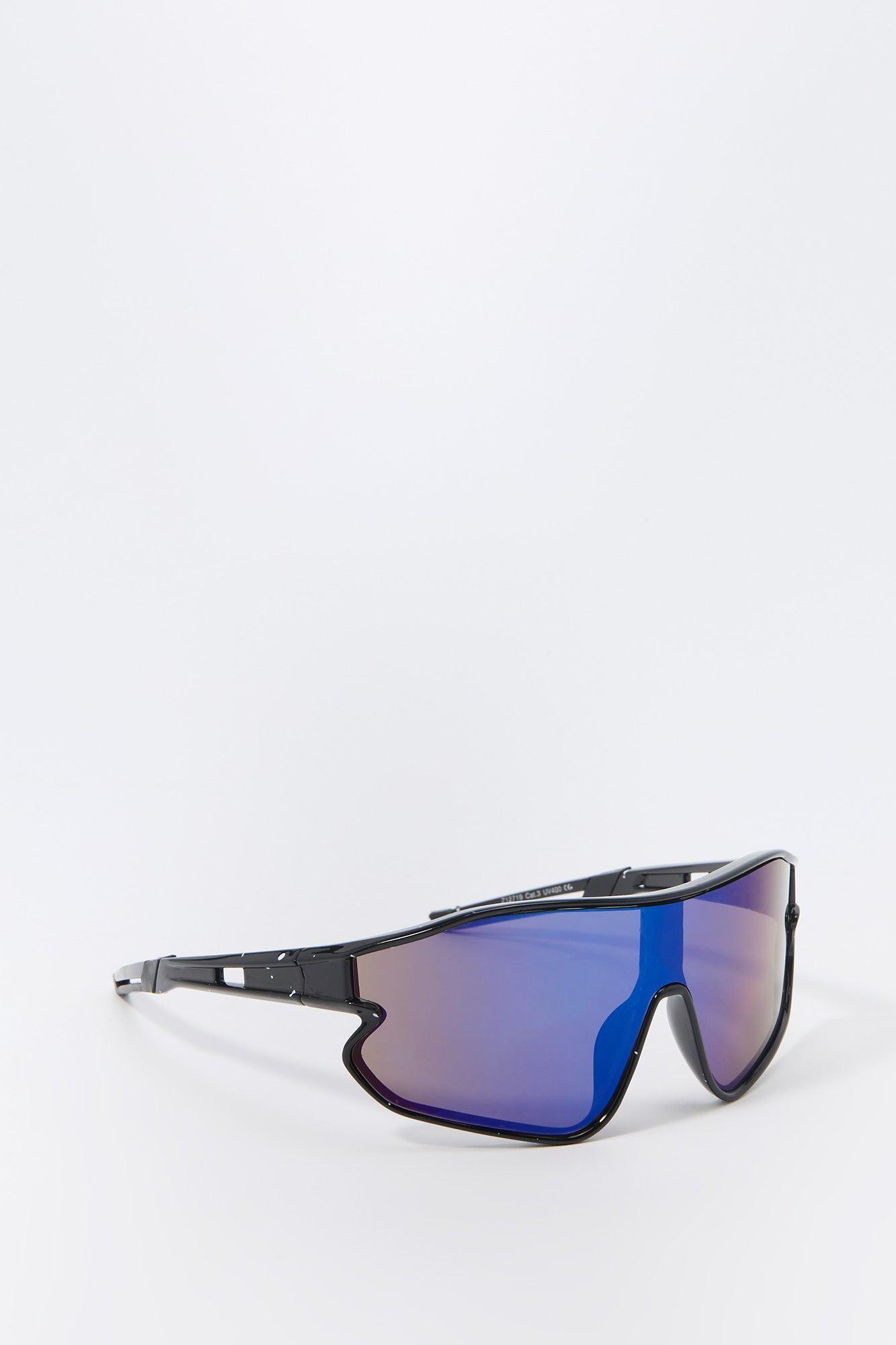 Paint Splatter Sport Shield Sunglasses Female Product Image