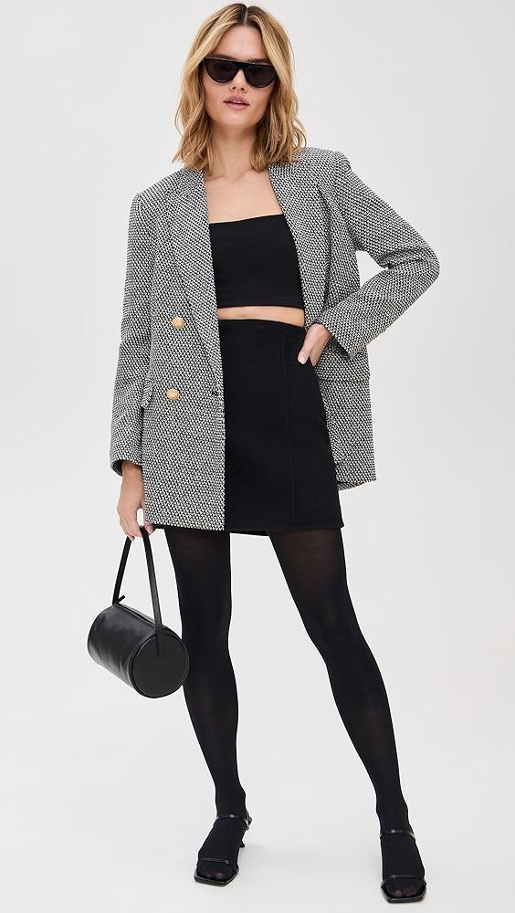 L'AGENCE Riva Knit Double Breasted Blazer | Shopbop Product Image