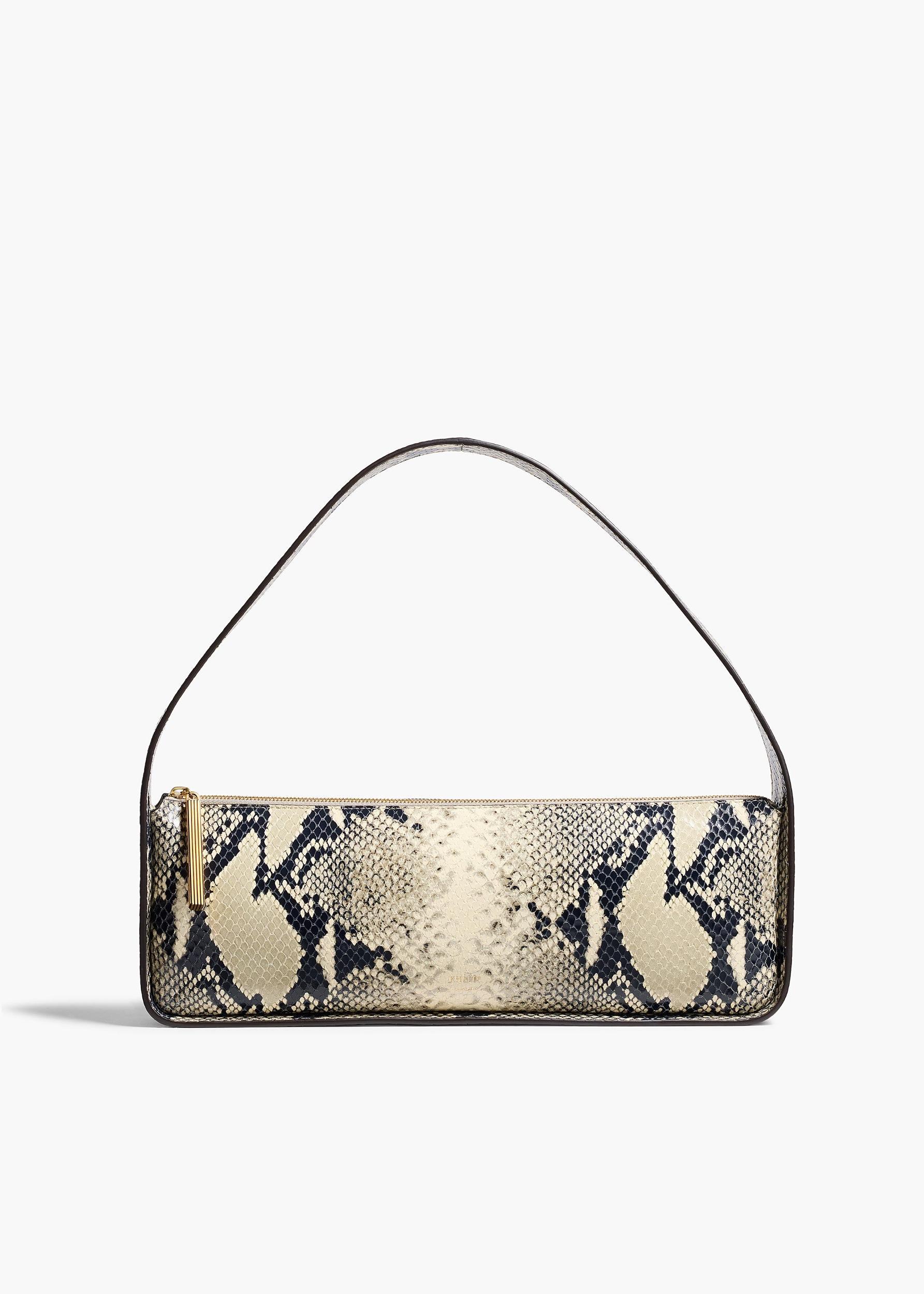 Lori Baguette Bag in Natural Python-Embossed Leather Product Image
