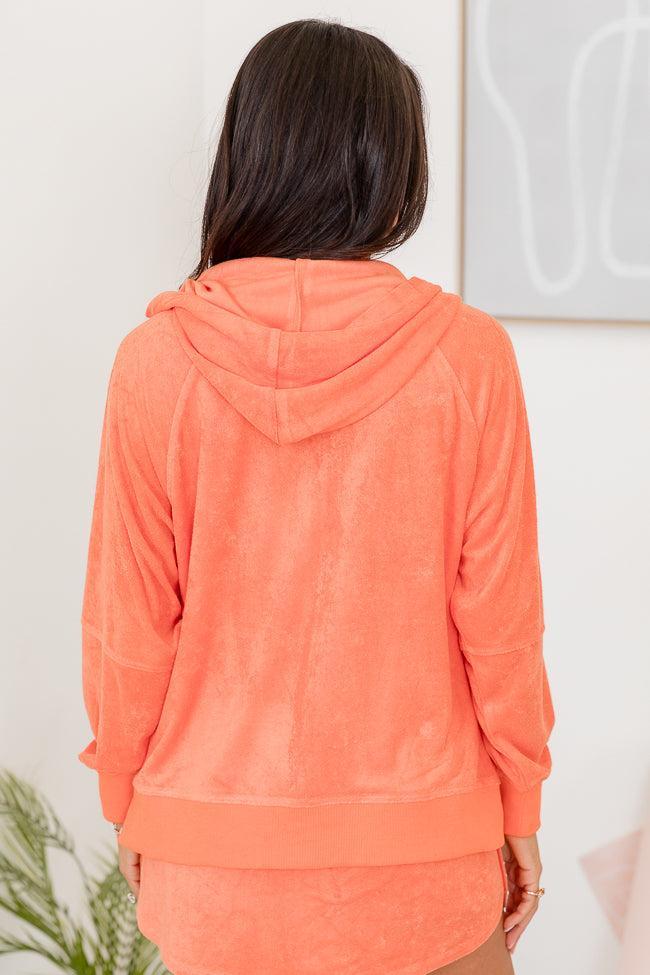 A Leap Of Faith Orange Terrycloth Zip Up Jacket SALE Product Image