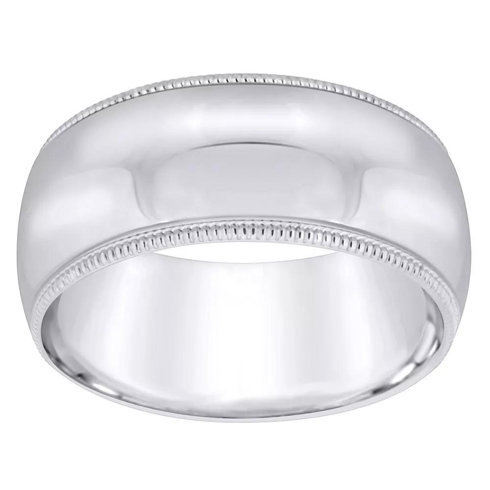 Alyson Layne Men's 14k Rose Gold Milgrain Wedding Band, Size: 8.50 Product Image