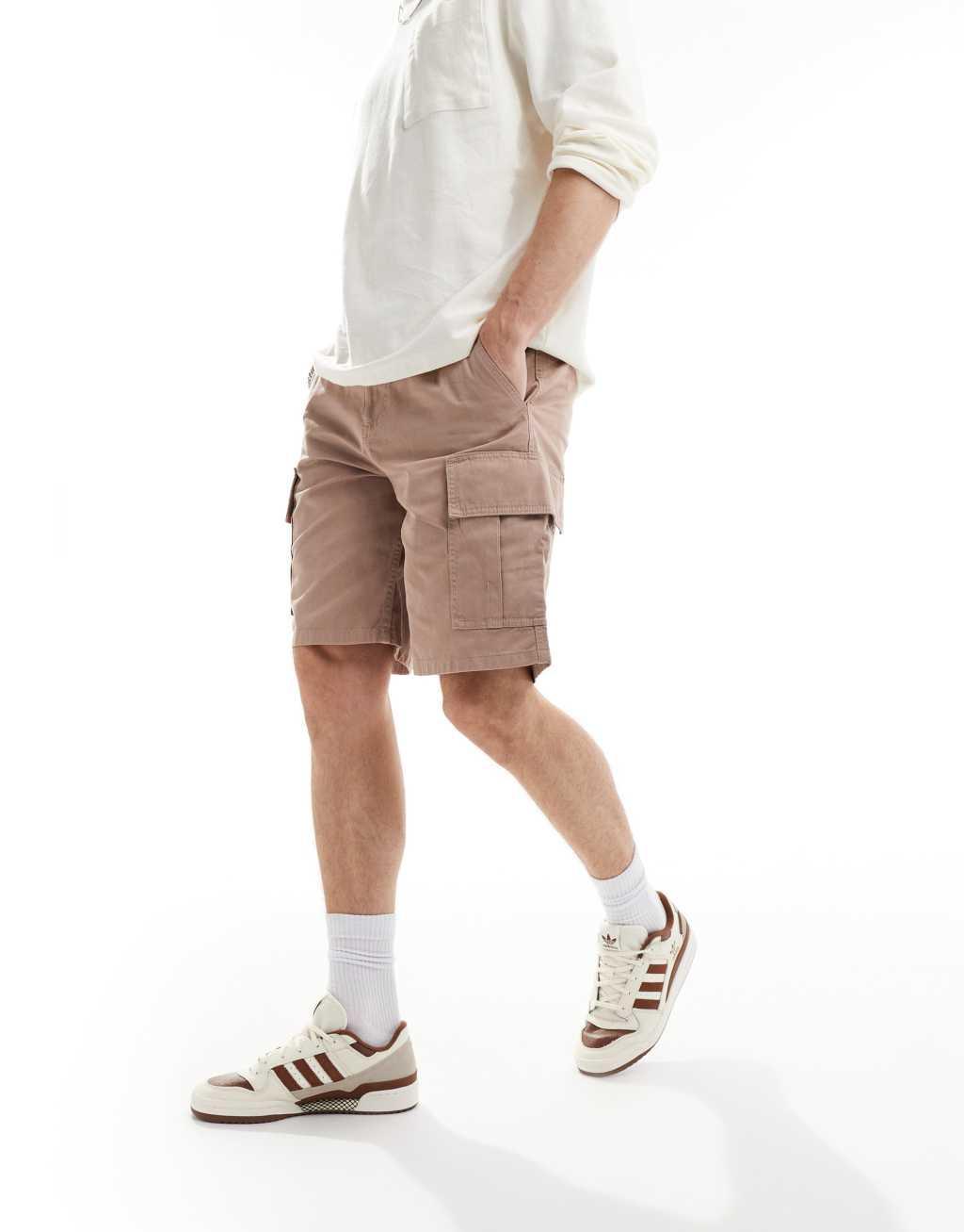 ASOS DESIGN cargo shorts in tan  Product Image