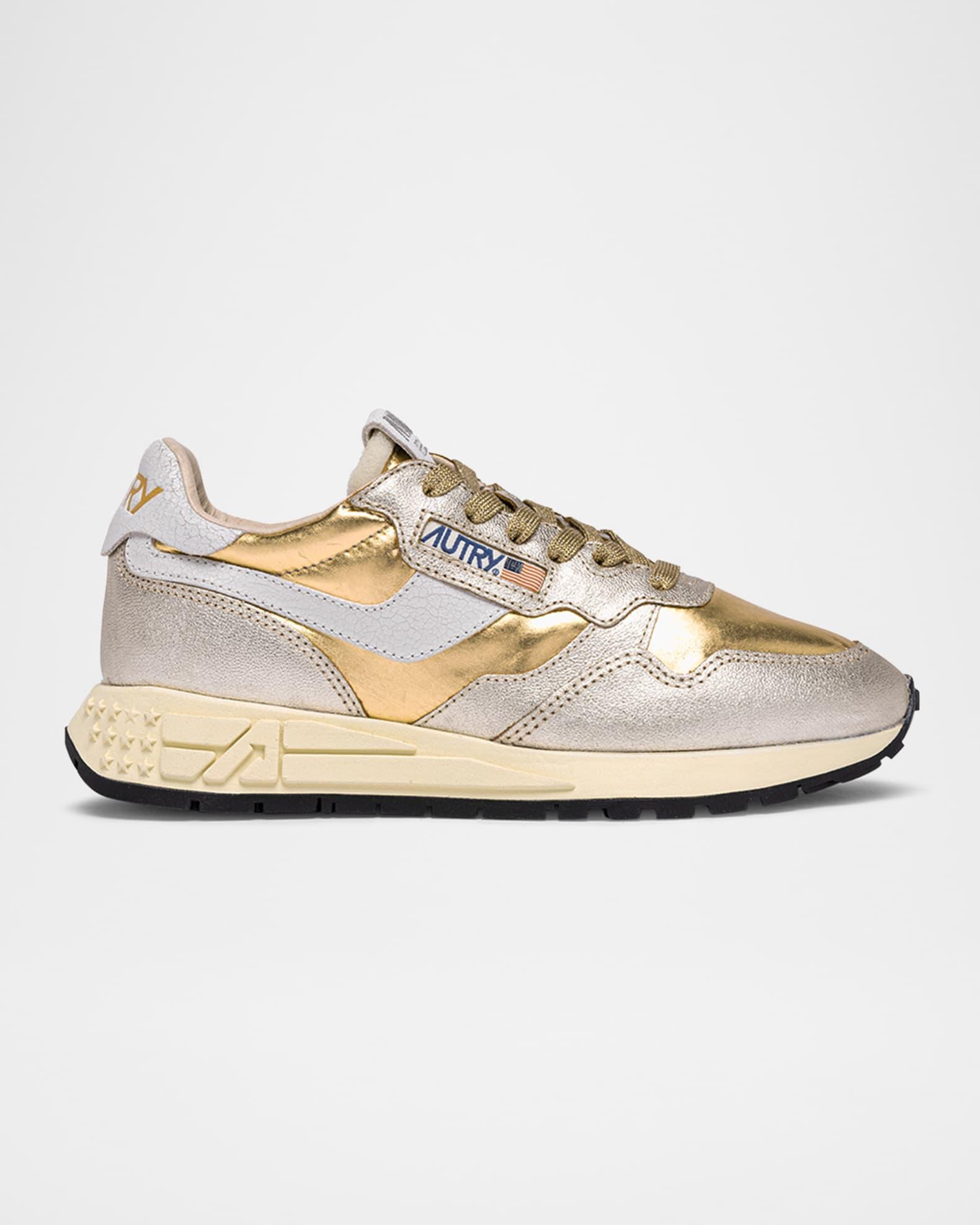 Reelwind Metallic Retro Trainer Sneakers Product Image