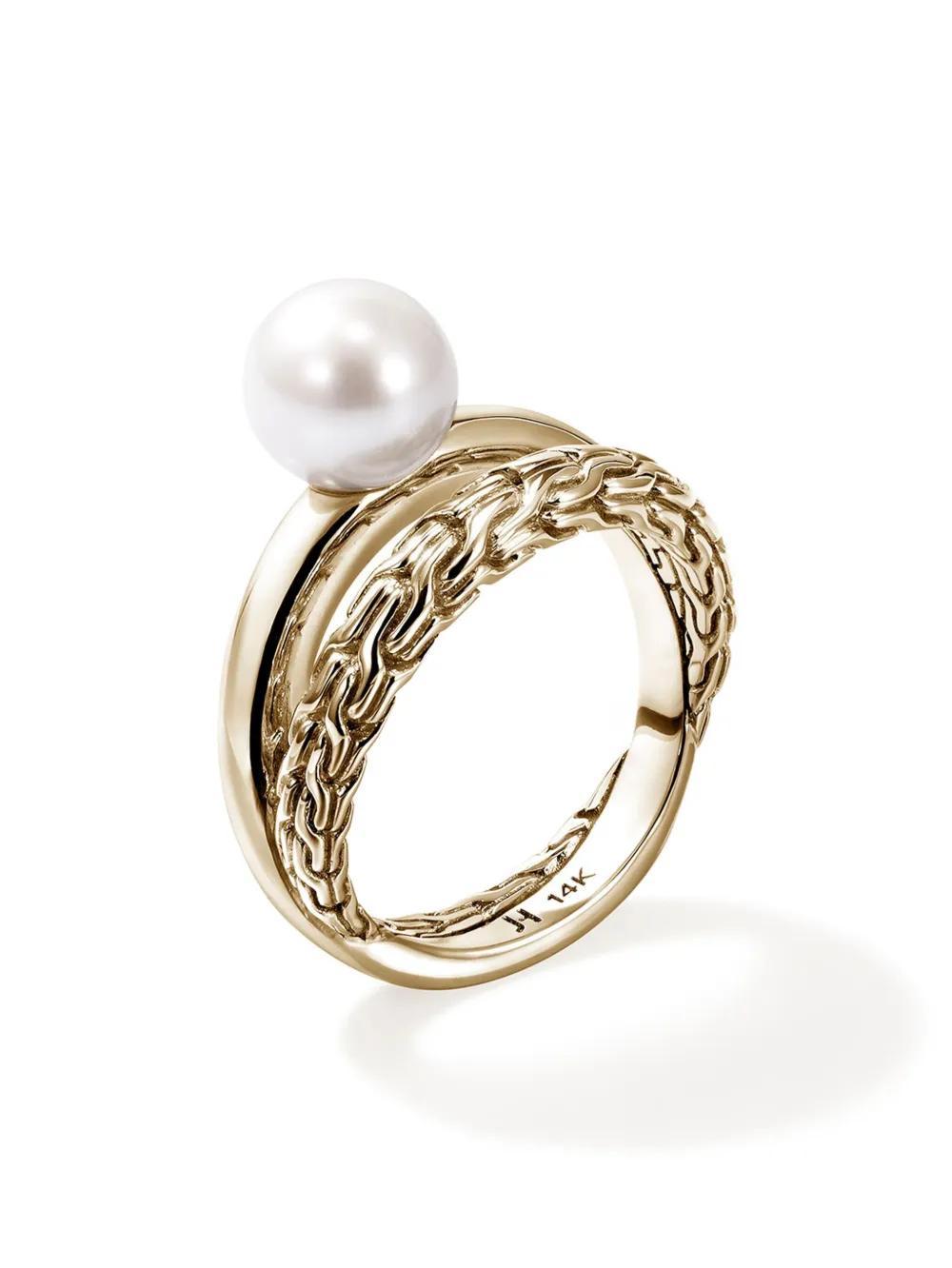 JOHN HARDY 14kt Yellow Gold Jh Essential Pearl Ring Product Image