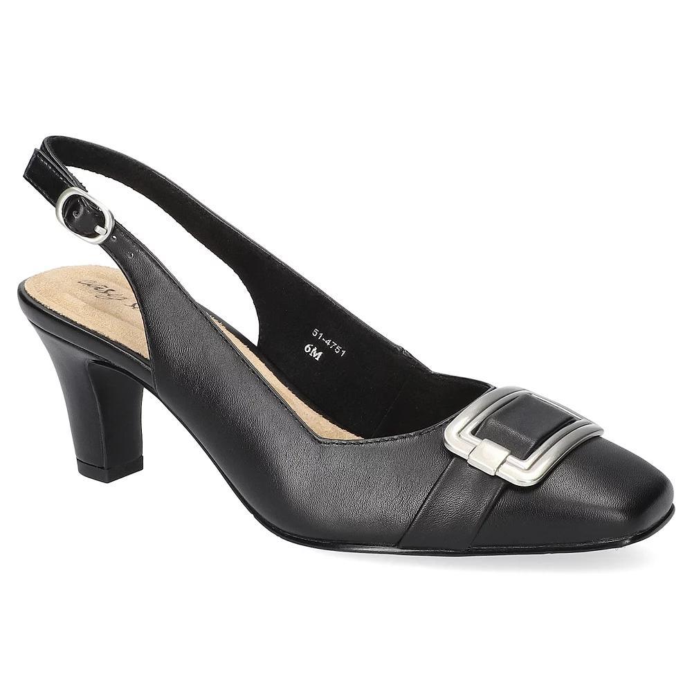 Easy Street Sway Women's Square Toe Slingback Pumps, Size: 6, Black Product Image