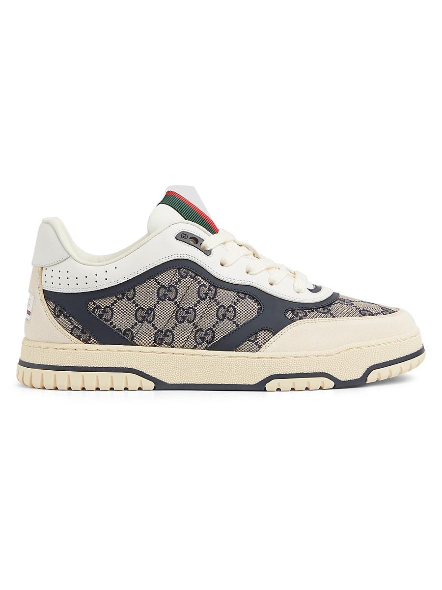 Mens Re-Web GG Supreme Canvas and Leather Sneakers Product Image