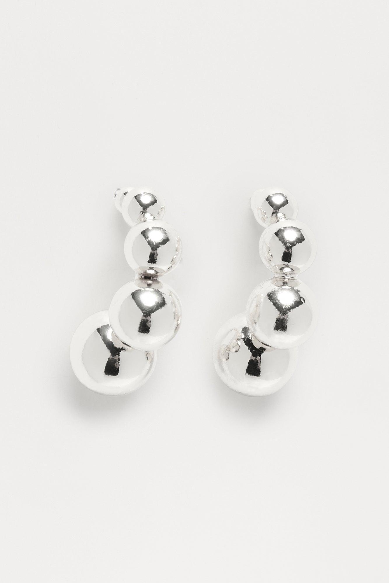 In My Atmosphere Hoop Earrings - Silver Product Image