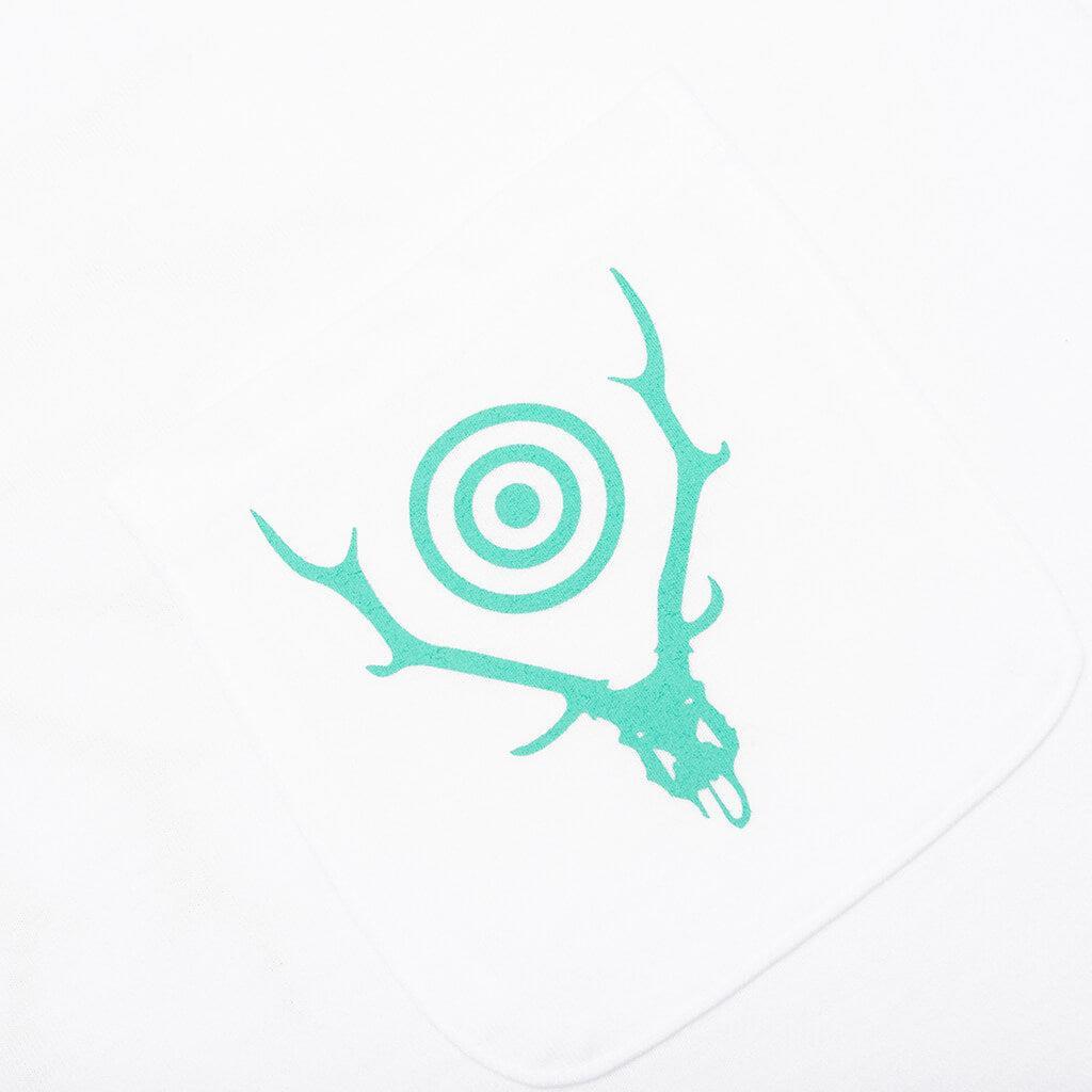 Round Pocket S/S Tee - White Male Product Image