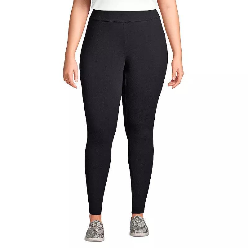 Plus Size Lands' End Starfish Knit Leggings, Women's, Size: 1XL, Dark Caramel Product Image