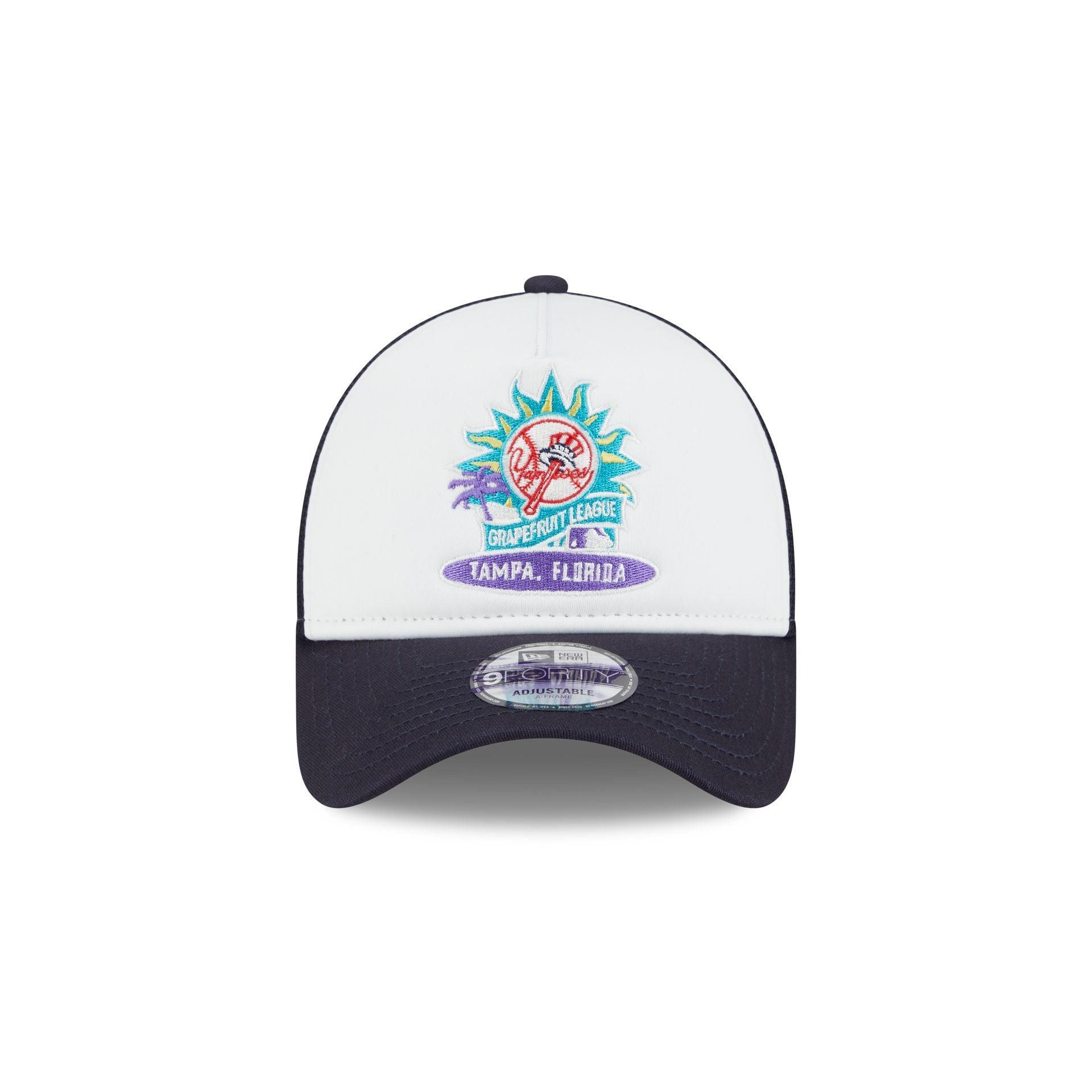 New York Mets Distressed 9FORTY A-Frame Trucker Hat Male Product Image
