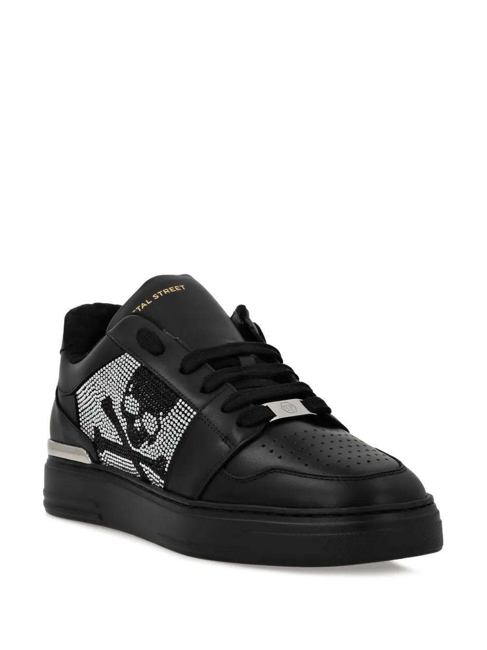 Crystal Lo-Top Leather Sneakers Product Image