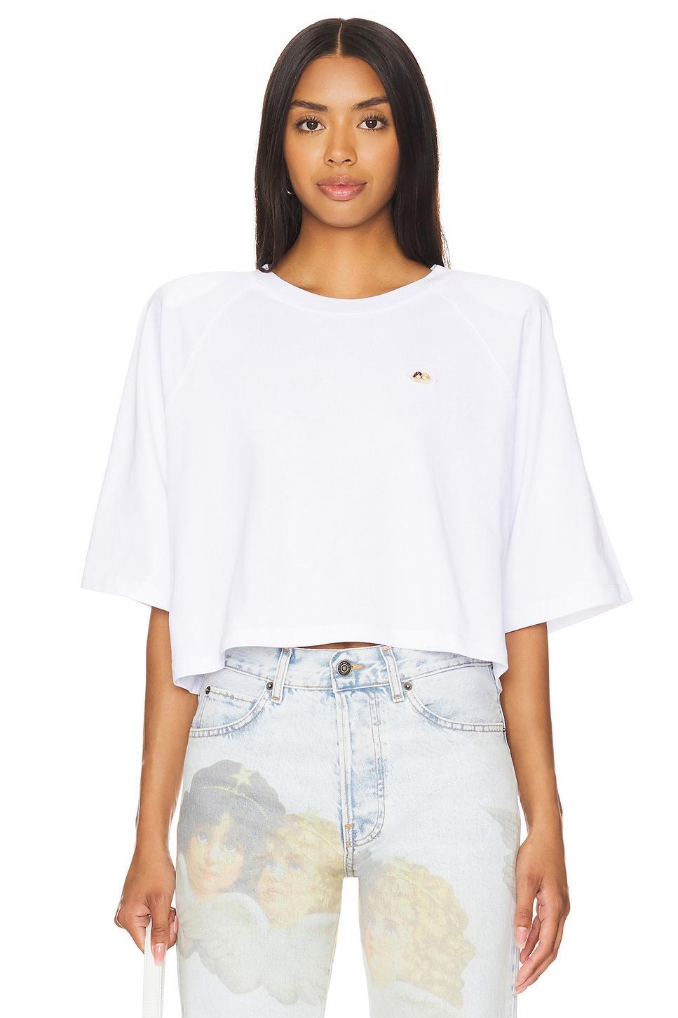 Angel Patch Cropped Padded T-shirt FIORUCCI Product Image