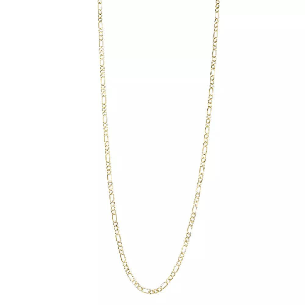 Jordan Blue 14k Gold 2.8 mm Figaro Chain Necklace, Womens Product Image