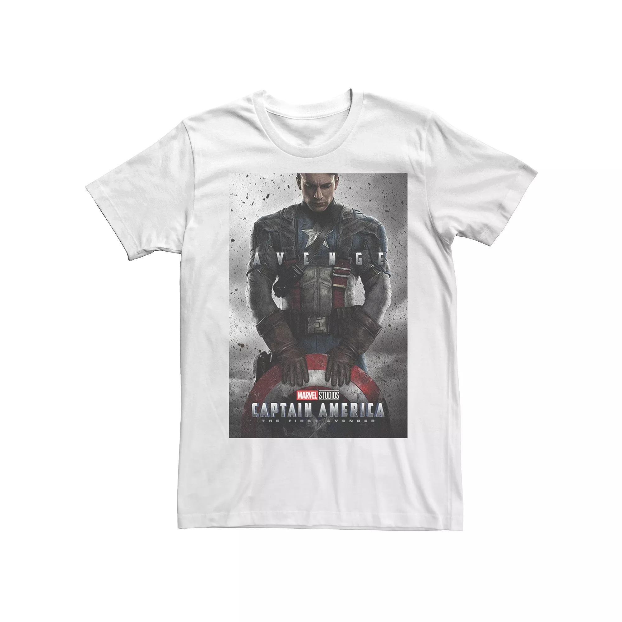 Men's Marvel Studios Captain America The First Avenger Movie Poster Tee, Size: Medium, White Product Image