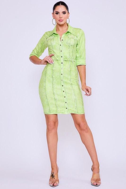 Apple Green Minty Dress Product Image
