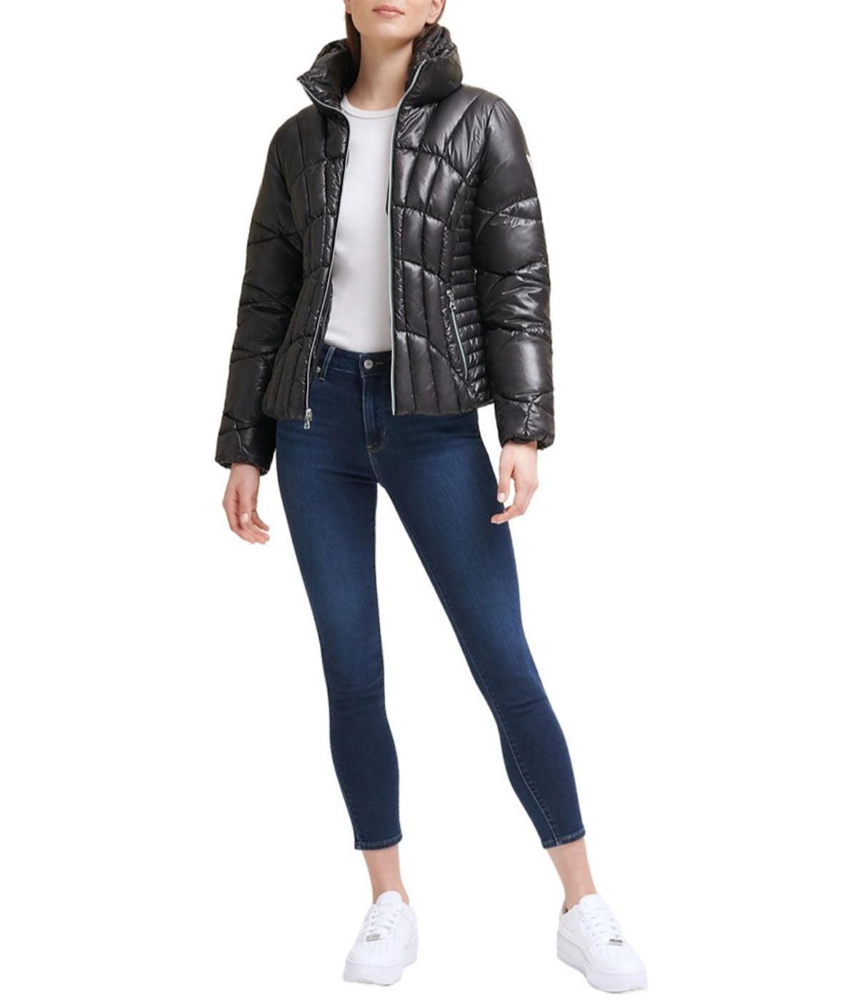 Quilted Puffer Jacket Black Product Image