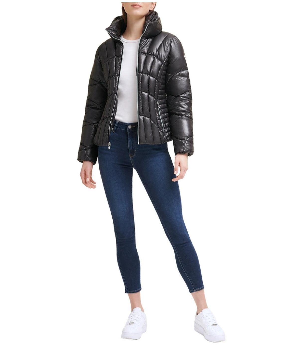 Quilted Puffer Jacket Black Product Image