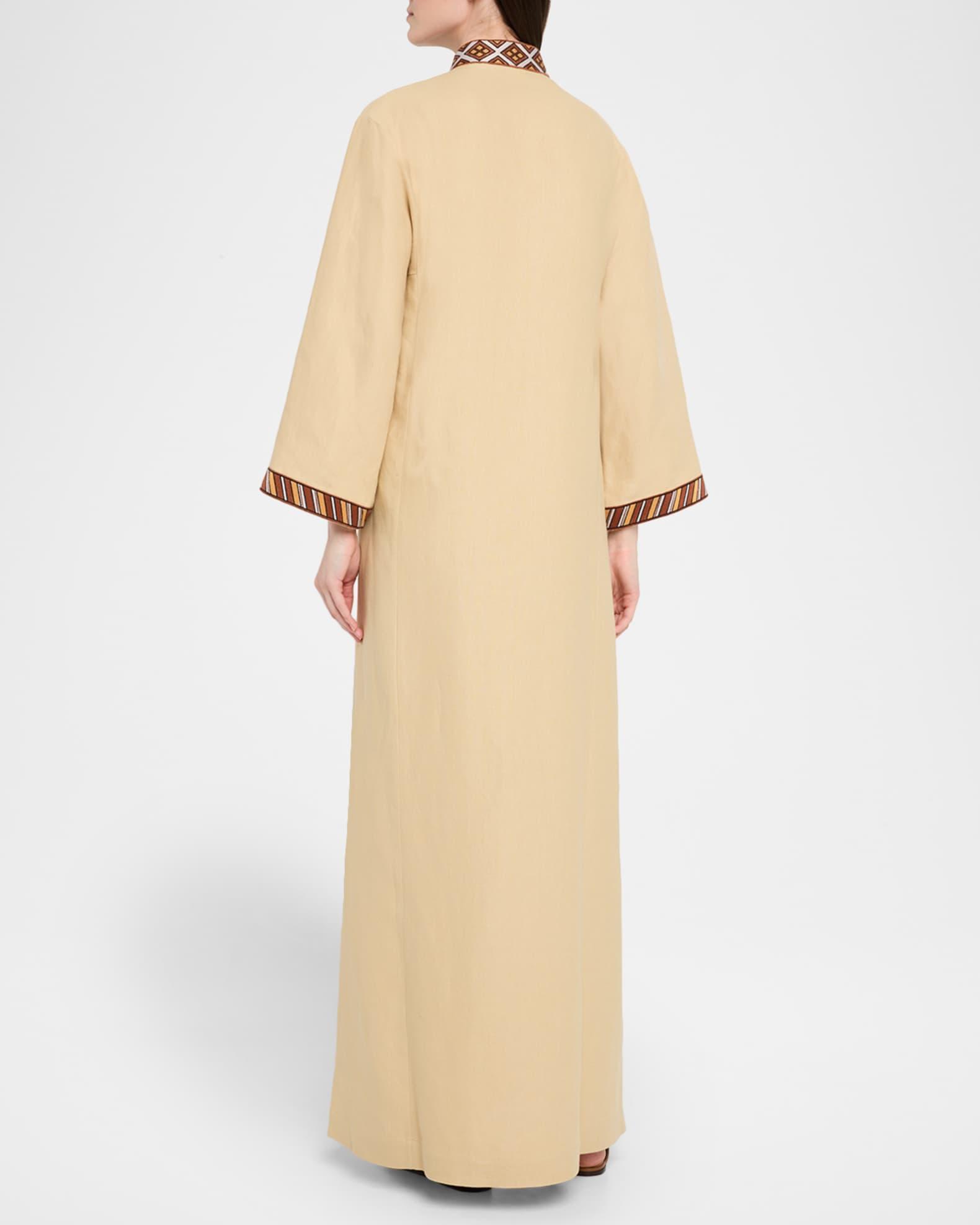 Tilde Stripe-Trim Long-Sleeve Maxi Dress Product Image