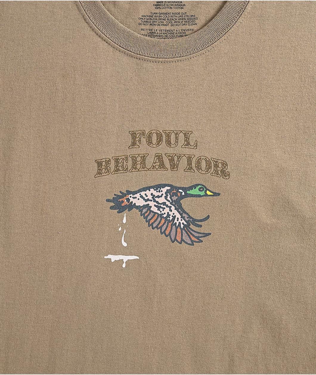 Dravus Foul Behavior Brown T-Shirt Product Image