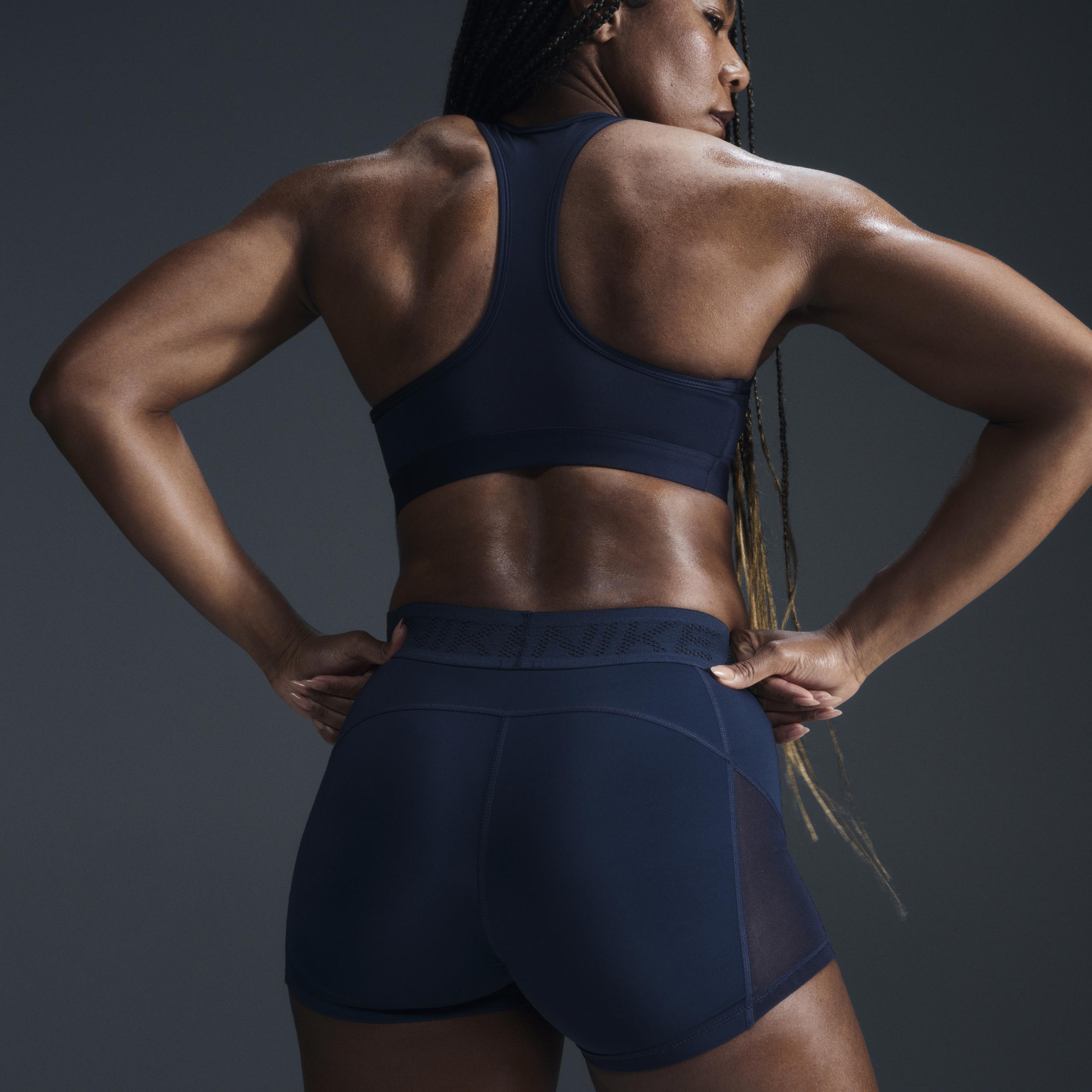 Womens Nike Pro Mid-Rise 3 Mesh-Paneled Shorts Product Image