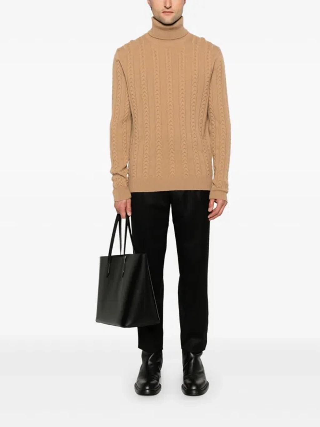 HUGO BOSS Eribo Sweater In Braun Product Image