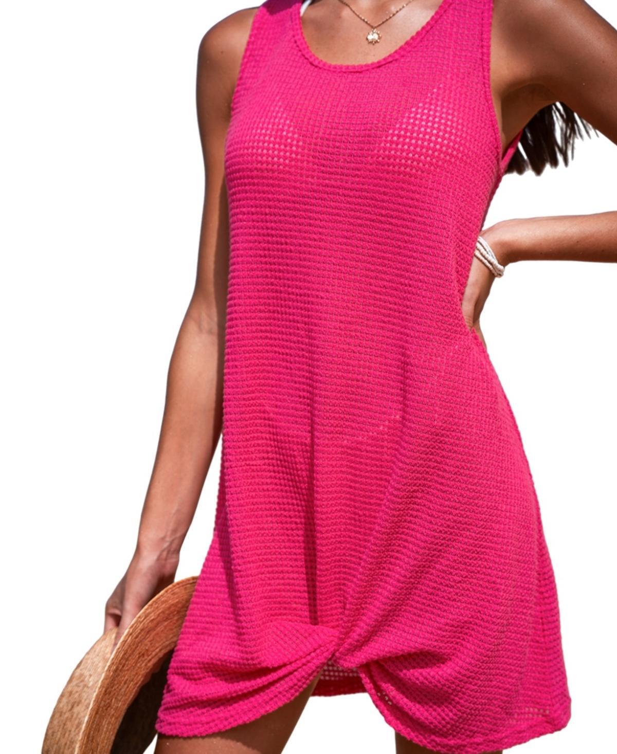 Women's Cupshe Black Sleeveless Twisted Hem Mini Cover-Up, Size: Small Product Image
