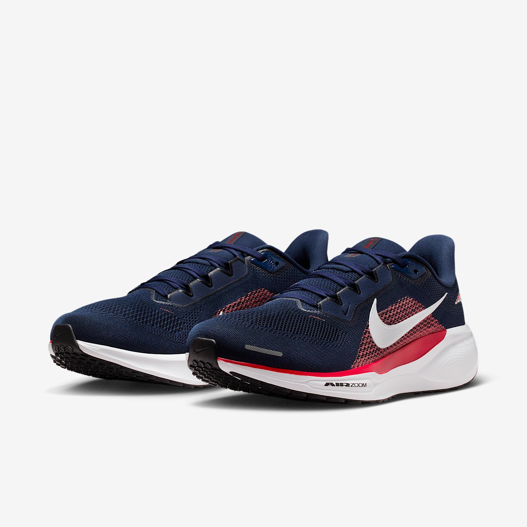 New England Patriots Pegasus 41 Men's Nike NFL Road Running Shoes Product Image